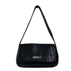Trussardi black soft leather shoulder bag